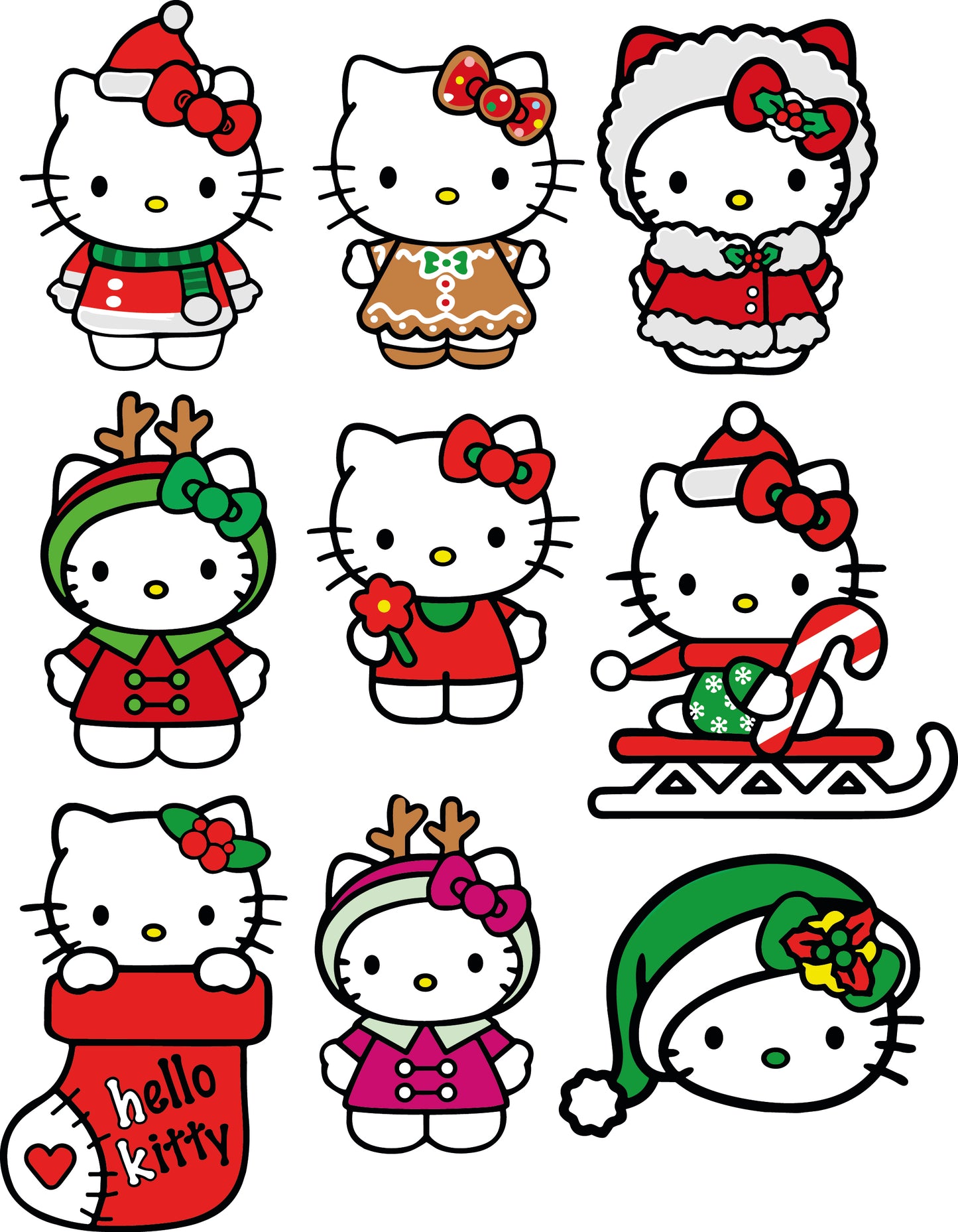 Uzlīmes Hello Kitty (Vinily and thermo stickers for Tshirts and hoodys)